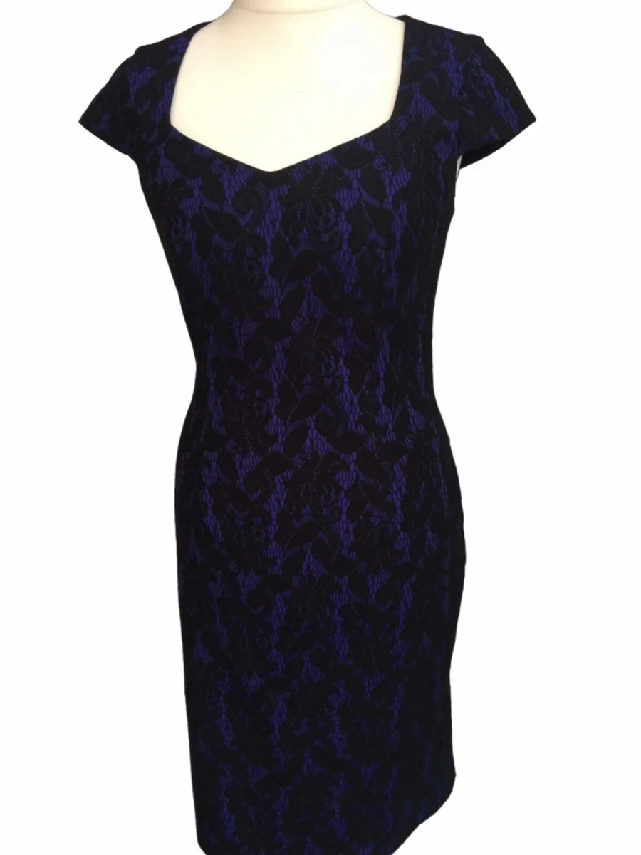 Purple dress with black shop lace overlay