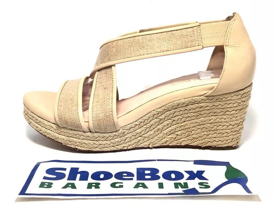 Taryn Rose Krissy Basic Beige Platform Wedge Sand… - image 1