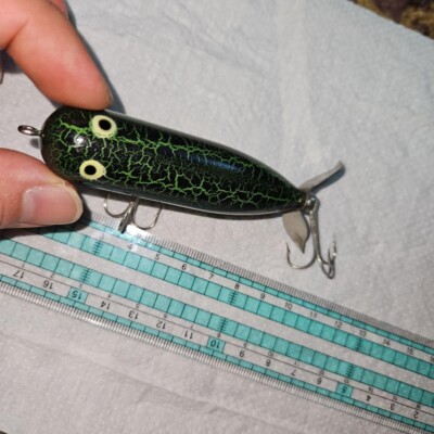 Heddon Magnum Torpedo Fishing Lure Error Printed Tackle Green