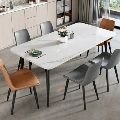 Tavolo da cucina in marmo tavolo sala da pranzo XL 120 cm tavolo da pranzo struttura in metallo per 6 persone