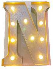 LED Marquee Light Up Letters Industrial Vintage Style Lighted Letters Rust Metal