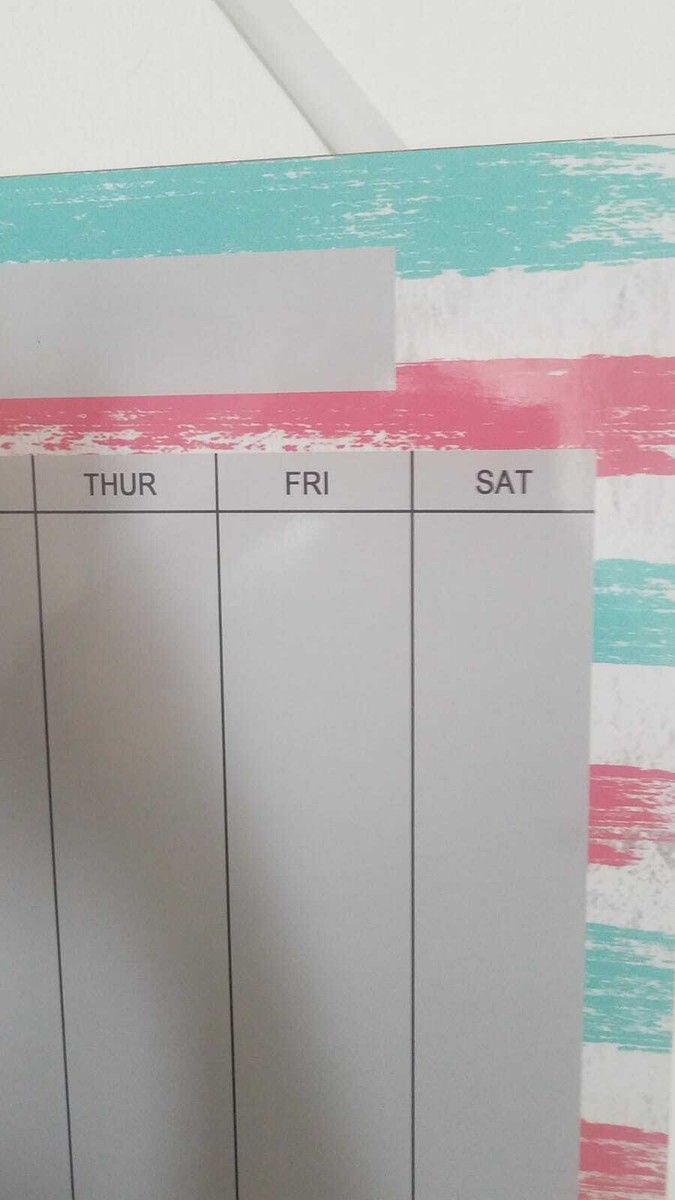 Hobby Lobby Girls Weekly Calendar Memo Hang On Wall Room Decor Planner  48cmx48cm | eBay