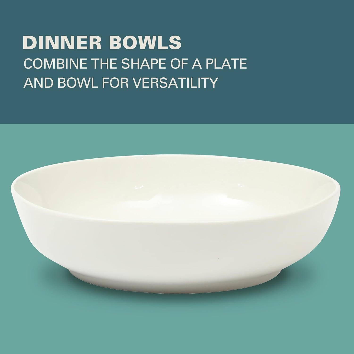 16 Piece Ceramic Plate and Bowl Dinnerware Set for 4