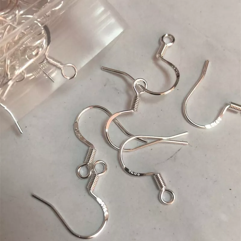 Wholesale Jewelry Findings 100-300 925 Sterling Silver Hook Earrings Ear  Wires