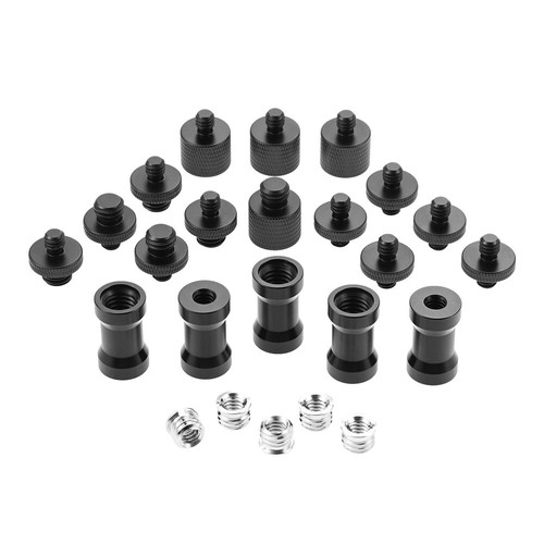 Pack of 24 Camera Screw Adapter 3/8 to 1/4 Screw Tripod Adapter Replacement Part - Picture 3 of 18
