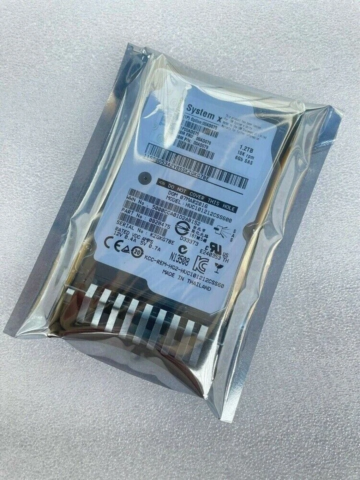 NEW IBM / LENOVO 00AD075 00AD076 00AD079 1.2TB 10K 6G SAS 2.5" Hard Drive - Image 2 of 4