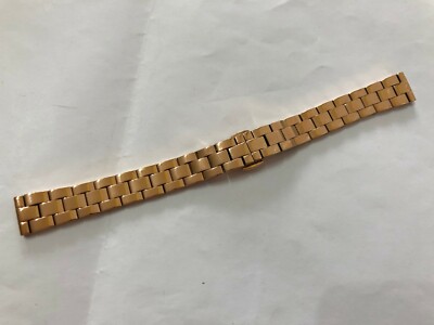 WOMENS GOLD COLOR STEEL BUTTERFLY CLASP WATCH STRAP NEW.