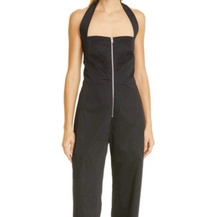 Frame Front Zip Halter Sleeveless Jumpsuit Sz XS | eBay