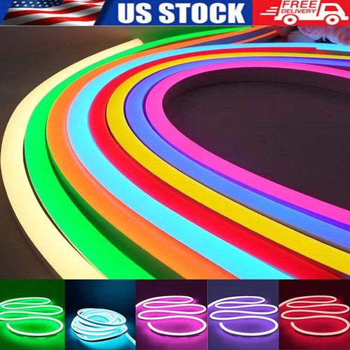 Señal flexible 1M 5M 10M 12V luces de neón RGB tubo de silicona tira de LED impermeable - Imagen 1 de 27