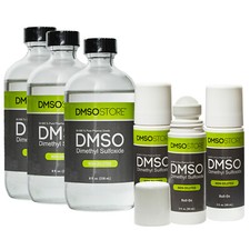 DMSO Special 3 Glass Bottles 8oz Each  3 Rollers 3oz Each Non-diluted 99.995 