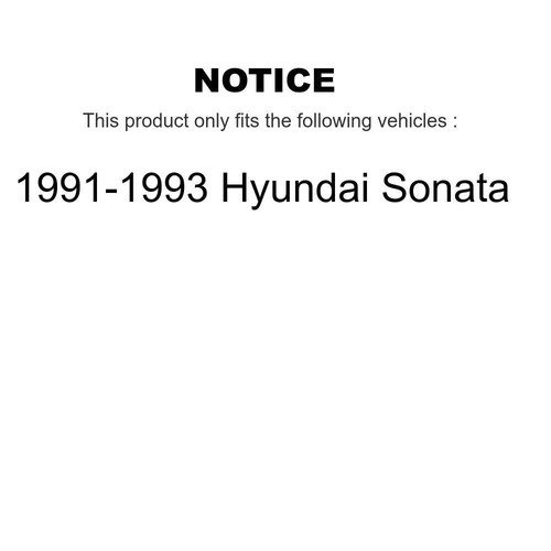 For 1991-1993 Hyundai Sonata Front Rear Semi-Metallic Brake Pads & Drum Shoe Kit - Picture 2 of 4