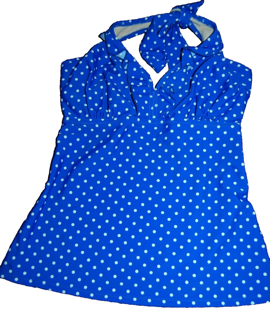 Pour Moi Hot Spots  Halter Tankini Top Ultramarine UK 32F BNWT
