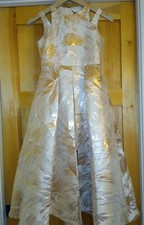 Rare Editions Dress Girl s 10 Ivory Gold Spring Easter Party Formal