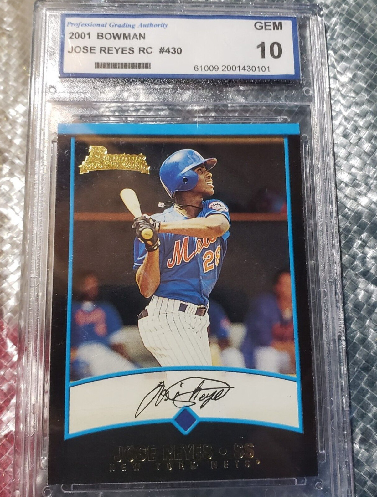 2001 Bowman Jose Reyes #430 Professional Grading Authority 10