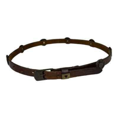 Vintage Guess Leather Embellished Belt Small Boho Narrow  display picture 3