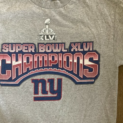 Super Bowl XLVI Giants T Shirt Men Medium Short sleeve 90% cotton 10% polyester - Picture 2 of 6