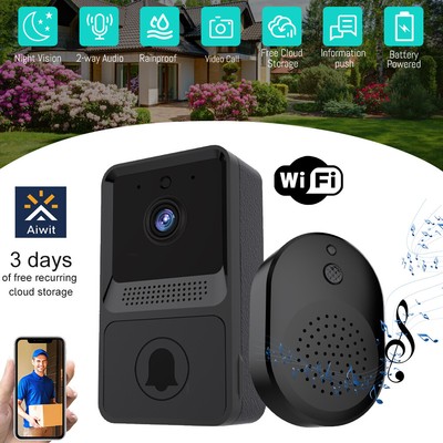 Smart Wireless WiFi Doorbell Intercom Video Camera Door Bell Chime Home Security
