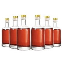 Glass Bottle pack Of 6 Clear Bottle 12 Oz With Cork Stopper For Wine Beverages