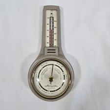 Airguide 8" Barometer & Thermometer Weather Station Wall Mount Vintage