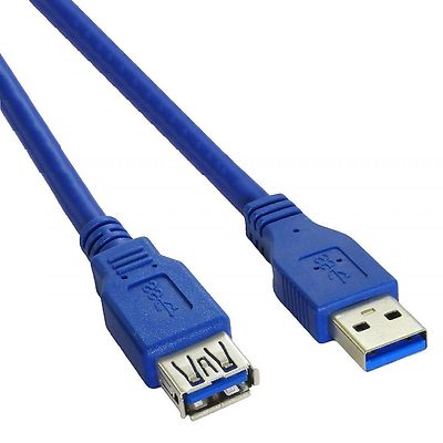 0,5m USB Verlängerungskabel 3.0 Stecker auf Buchse Kabel 5Gbps