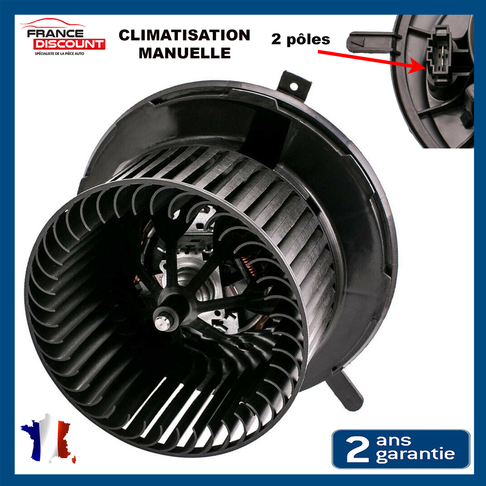 Pulseur d'air habitacle 1K1819015E pour Leon, Yeti, Q3 et TT avec clim manuelle