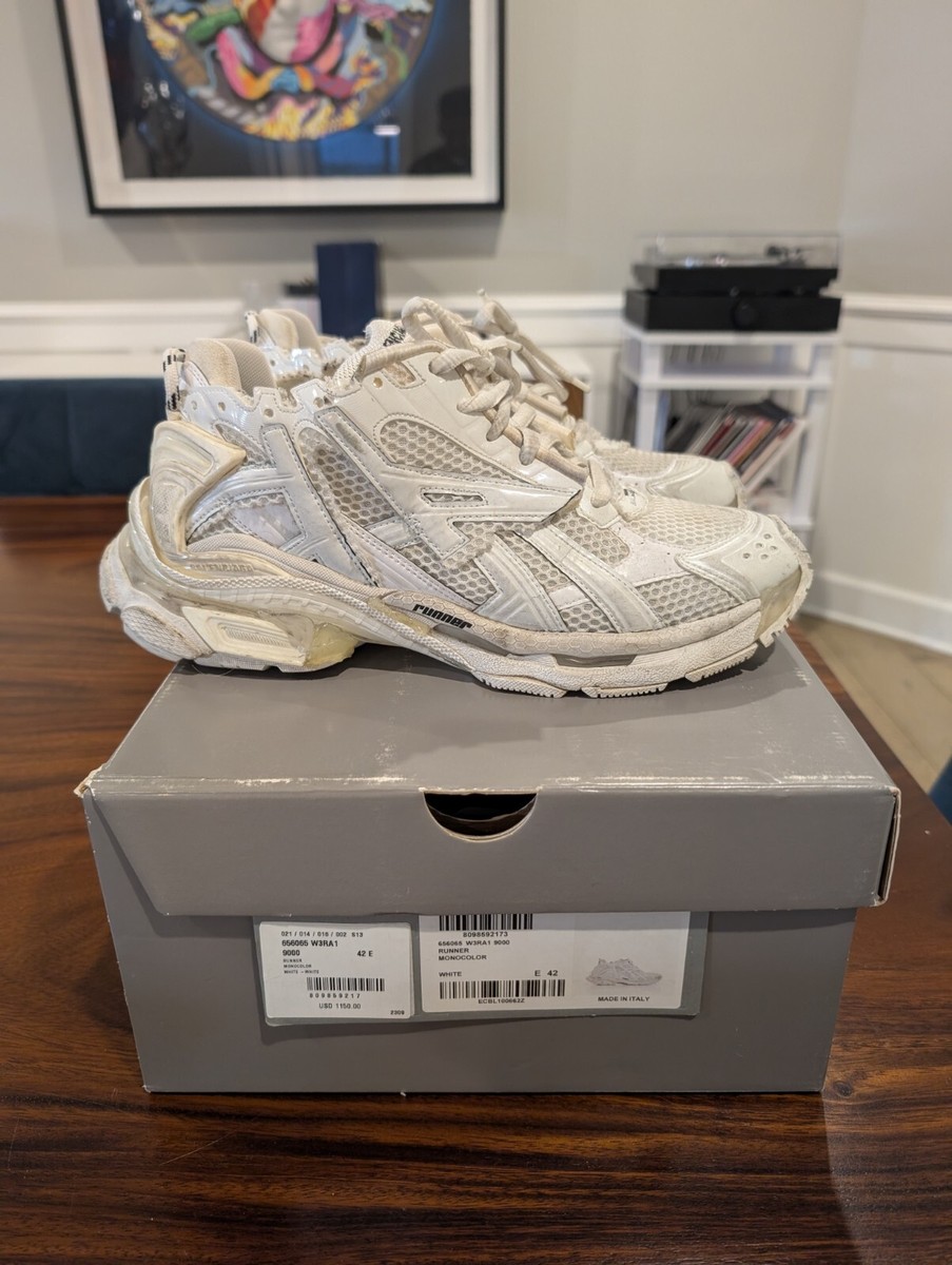 Balenciaga Runner Sneaker White Men Size 42/ Fit Size 10 US
