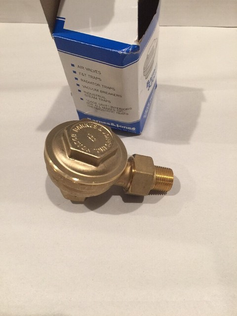 Barnes Jones No 122 Angle Steam Trap Valve Radiator 1 2 25 Psi