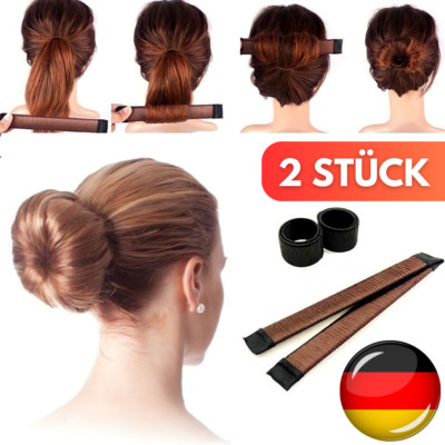 Flechtwunder Flechthilfe Frisurenhilfe Braider Flechten Haaren Dutt Band (2Stk)