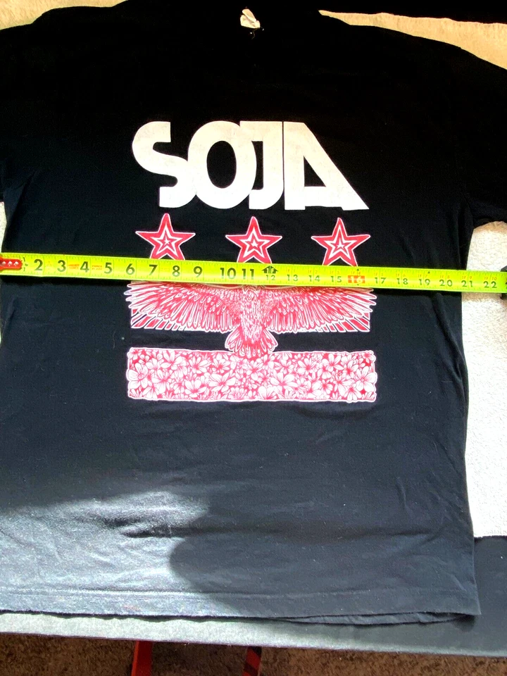 Camiseta SOJA 2018 Tour | Red Eagle 3 Estrellas | Reggae Band | Grande | Ropa Real Foto 3 de 4