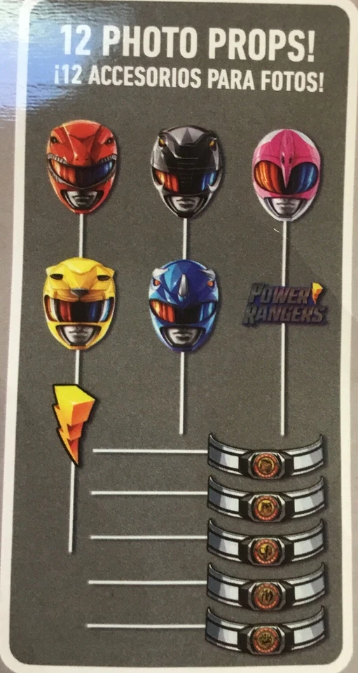 Setter de escena de fiesta de cumpleaños Power Rangers decoración exhibición de 6 pies con accesorios y bolsas Foto 4 de 4