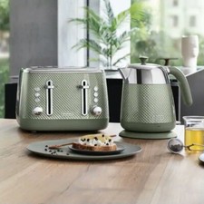 De'Longhi Luminosa 4 Slice Toaster & Kettle - Twill Green