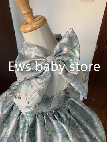 Children Princess Evening Gown Lace Sleeveless Birthday Eid Party Girls Dress - Picture 12 of 18