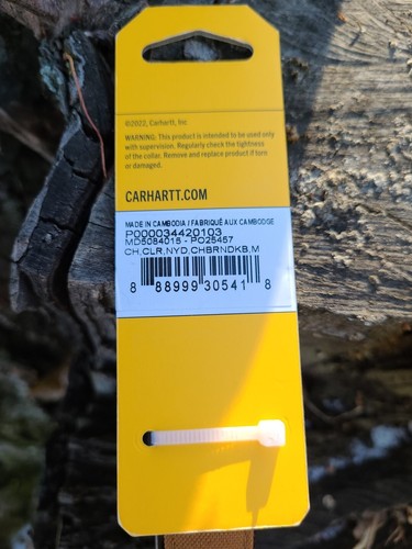 TOTALMENTE NUEVO Collar Carhartt Nylon Pato Perro Marrón Talla Mediana Logo Reflectante - Imagen 14 de 15