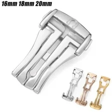 16 18 20 Mm Stainless Steel Deployment Buckle Clasp for Omega Watch Bands Straps