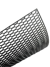 New Universal front Radiator Tuning Grille Vent Black 3D Mesh Solid ABS Plastic