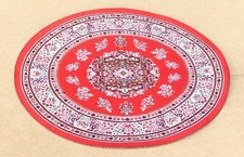 Dolls House Red Oval Rug Carpet Tumdee 18.5cm x 16cm 1:12 Scale Miniature 6846