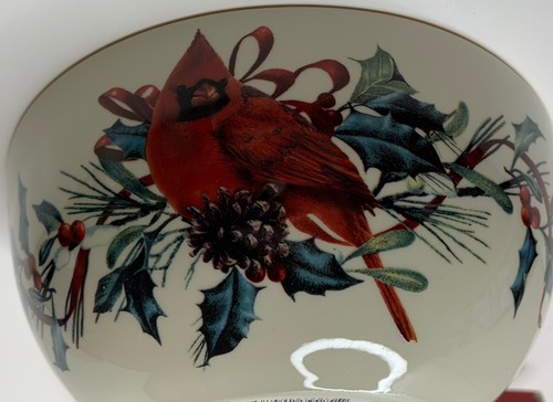 Lenox Winter Greetings Sentiment Bowl “Home Is Where The Heart Is” Cardinal - Picture 5 of 5