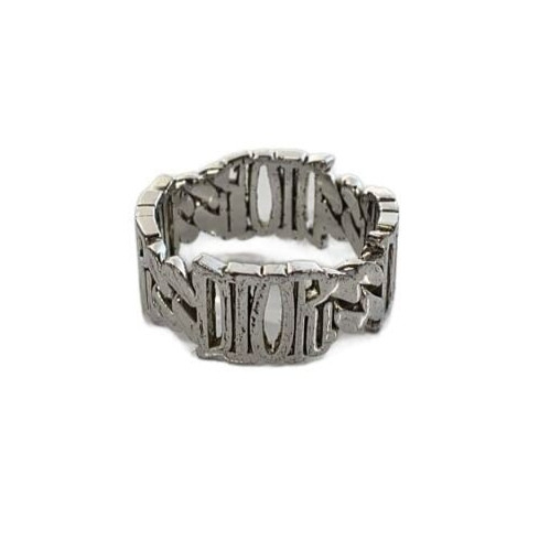Christian Dior Men x Shawn Stussy Collab Ring Silver Logo Ch