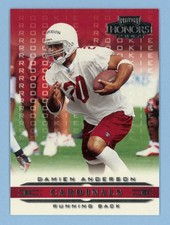 2002 playoff honors Damien Anderson card #128 cardinals rookie rc 0292/1000. rookie card picture