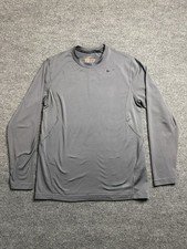 Nike Pro Combat Dri-Fit Compression Shirt Mens M Long Sleeve Gray Base Layer