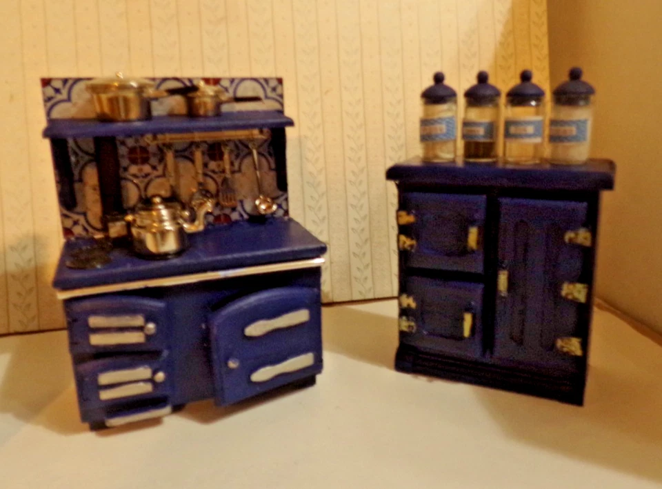 COCINA MATCHINK MINIATURA CASA DE MUÑECAS 3 PIEZAS, CON ACCESORIOS Foto 2 de 4