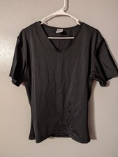 Insta Slim Mens XL Black Compression Slimming V-Neck Undershirt Made in USA
