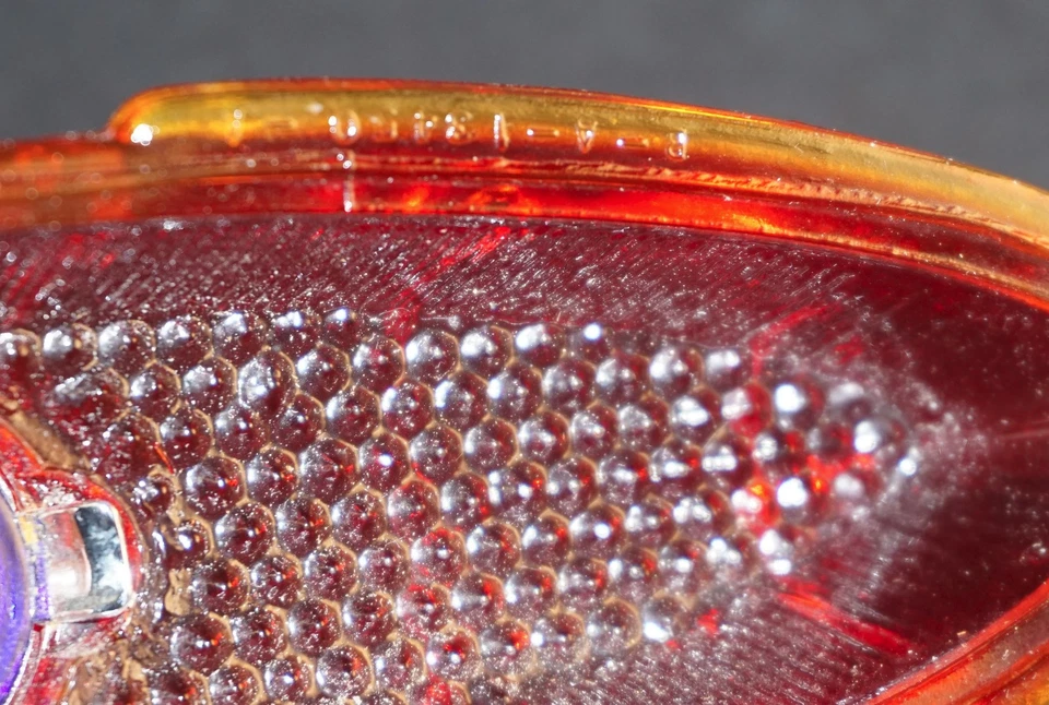 3 lentes de luz trasera de vidrio para automóvil Ford 1949 1950 con lente de lámpara de lujo Blue Dot Foto 4 de 4