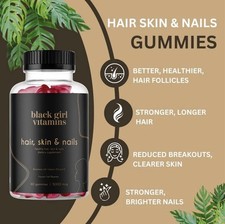 Black Girl Vitamins - Hair, Skin  Nails Gummies w/Biotin 6000 mcg Sealed