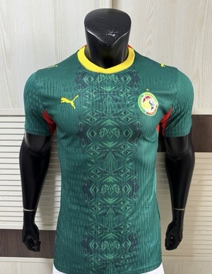 PUMA Senegal National Team Soccer Jersey Short Sleeve Green Yellow Red