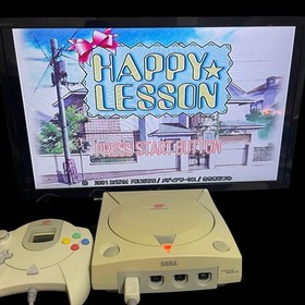 Sega Dreamcast HKT-3000 Console Set With VMU 4 Games Tested First Kiss Air JP