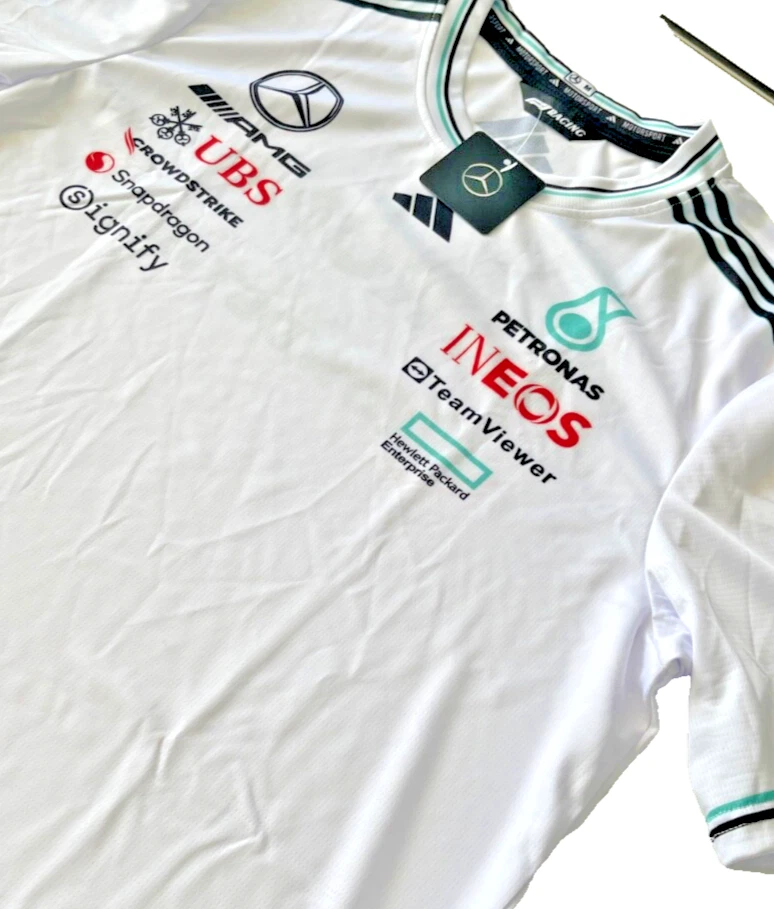 Mercedes-Benz Racing F1 White New 2025 T-Shirt - Image 4 of 4