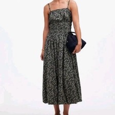 NWT Madewell Sleeveless Bubble Hem Floral Midi Sundress Smocked Size 6 Peasant