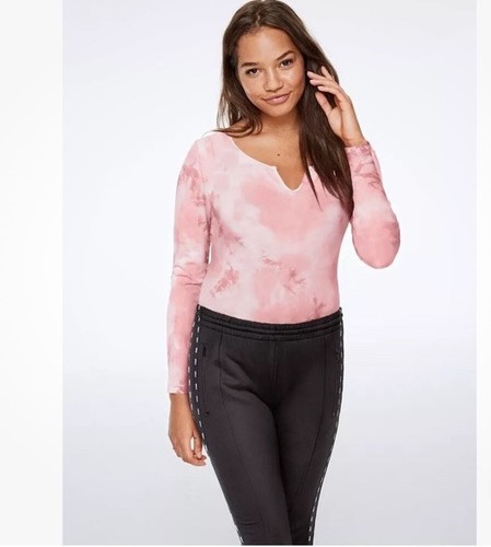 Victoria's Secret PINK Langarm-Body zum Überziehen Pink Cloud Large #16 - Bild 1 von 2