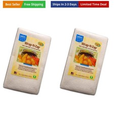 Natural Wrap-N-Zap Cotton Quilt Batting, 45 by 36-Inch, 2 Pack